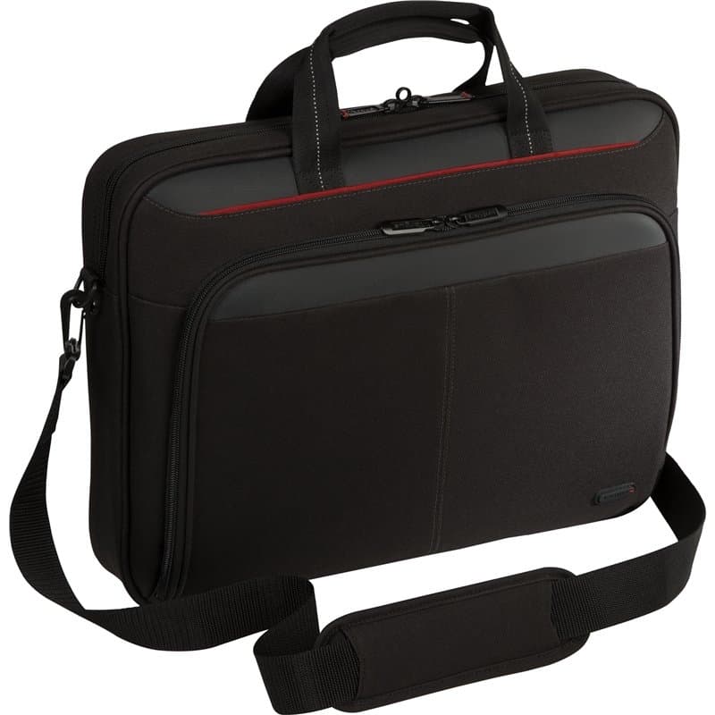 Targus TCT027 Classic Topload Briefcase, 16-inch Laptop, Polyester, Padded, Trolley Strap