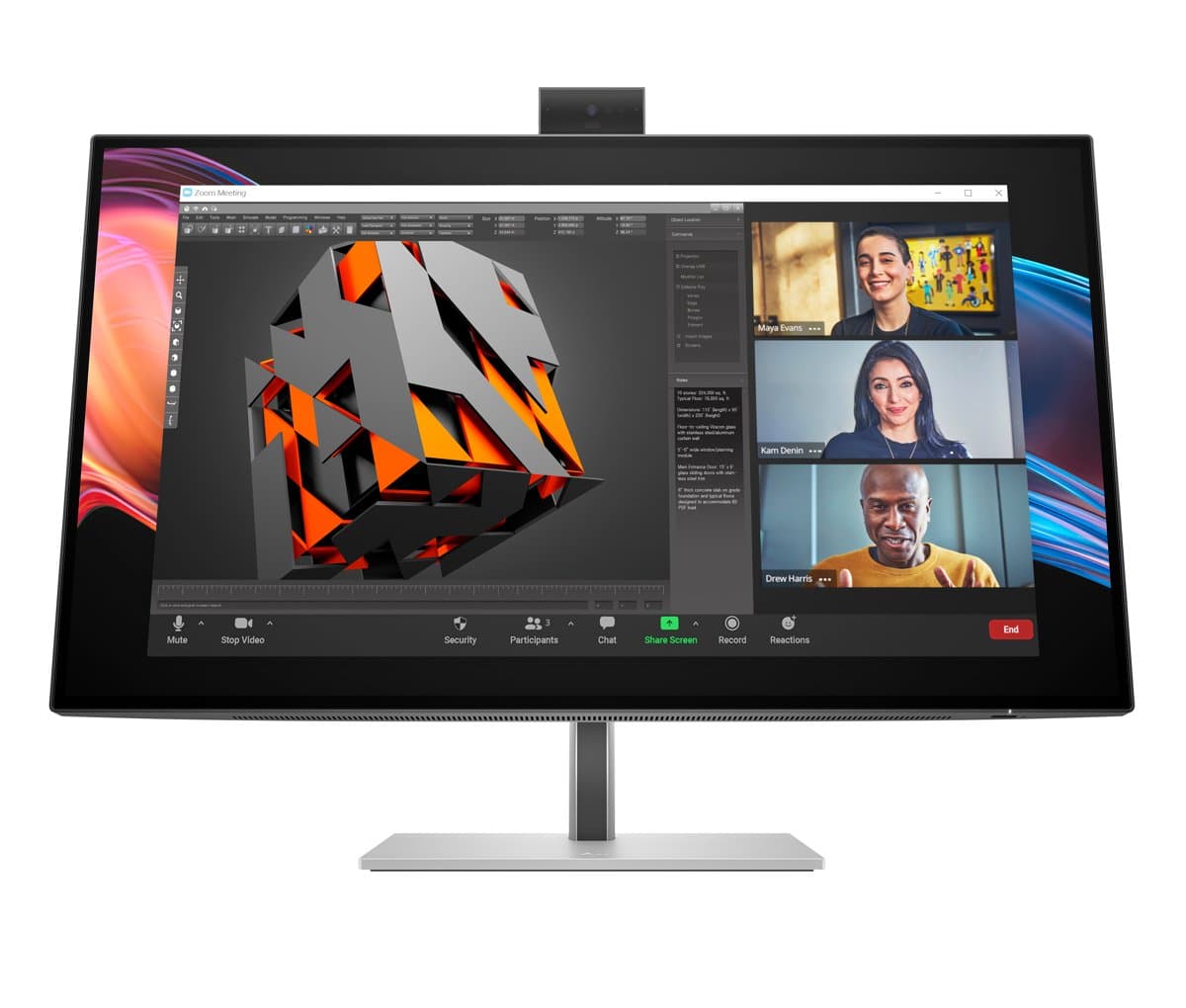 HP Series 7 Pro 727PM, 27" 4K Monitor, USB 3.2, Thunderbolt 4