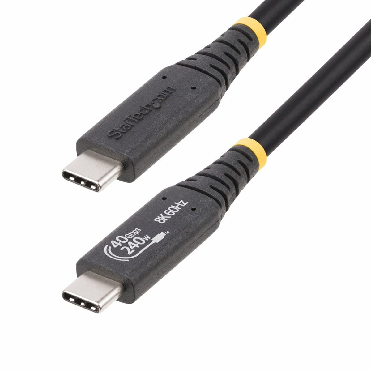 StarTech 1m USB4 Cable, 40Gbps Data Transfer, 240W Power Delivery, 8K 60Hz