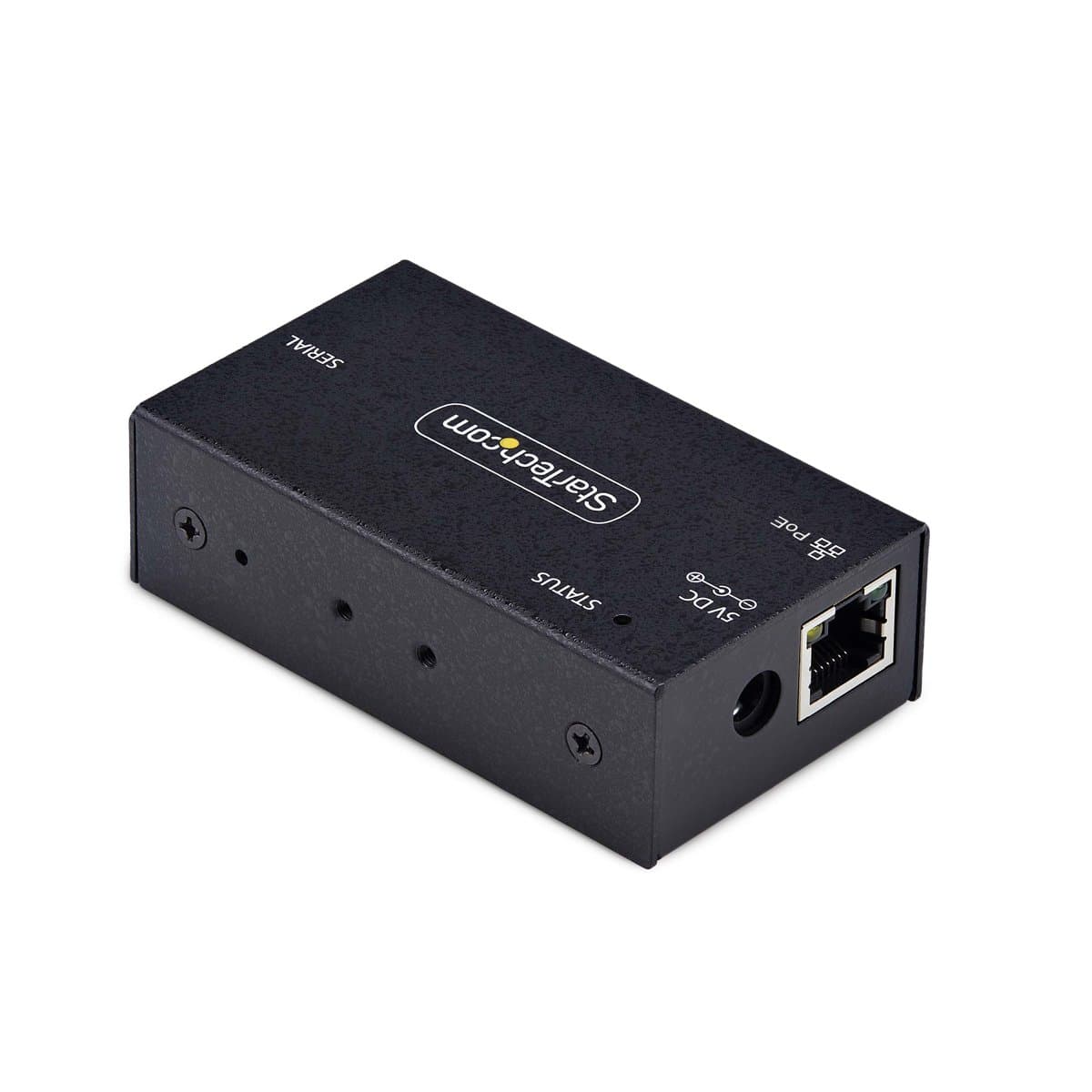 StarTech 1-Port Serial to Ethernet Adapter, 802.3af PoE, RJ45/DB9, Wall/DIN Mountable