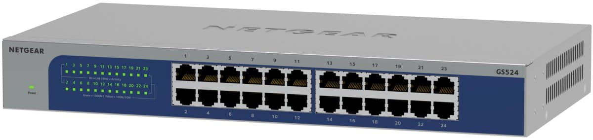 Netgear 24-Port Gigabit Switch, Unmanaged, 48 Gbps, Full Duplex