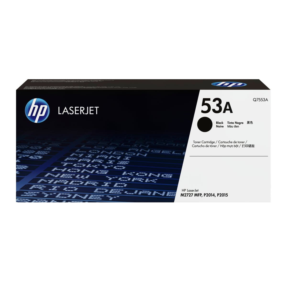 HP 53A Black LaserJet Toner Cartridge, 3000-Page Yield, Single Pack, For P2015/M2727
