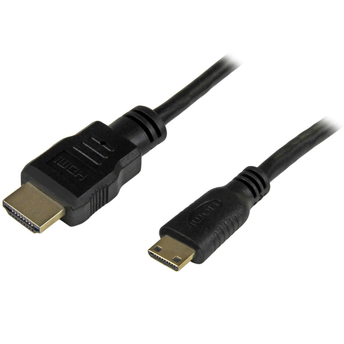 StarTech Mini HDMI to HDMI Cable, 1ft, HDMI 1.4b, 4K 30Hz