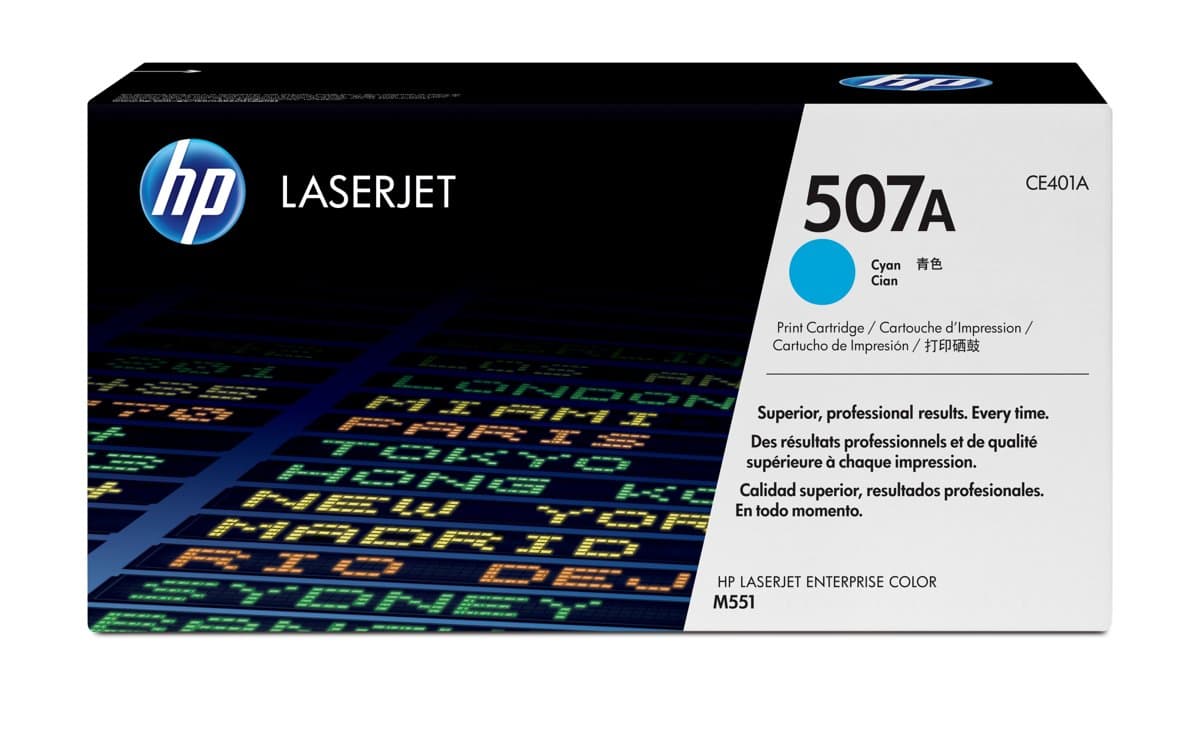 HP 507A Cyan Original LaserJet Toner Cartridge, 6000-Page Yield