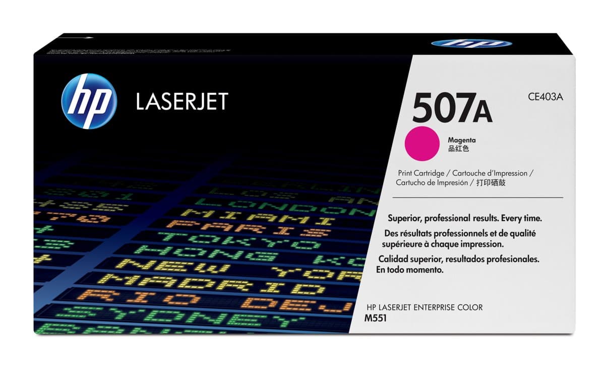HP 507A Magenta Original LaserJet Toner Cartridge, 6000-Page Yield