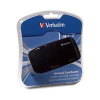 Verbatim USB 2.0 Universal Card Reader, 13 Card Formats, Black, Plug-and-Play, Windows and Mac