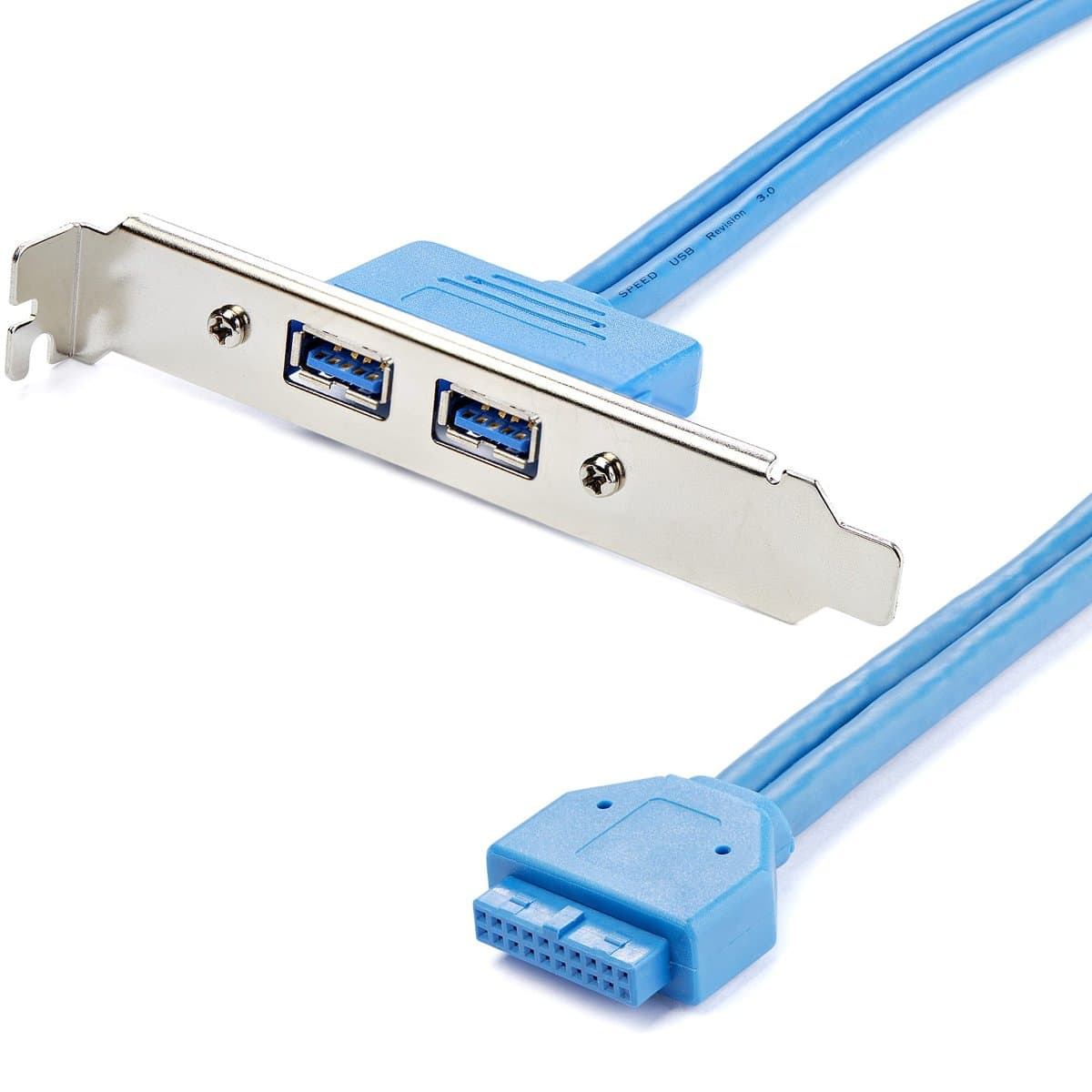 StarTech 2-Port USB 3.0 Slot Plate Adapter, 5 Gbps, IDC Header