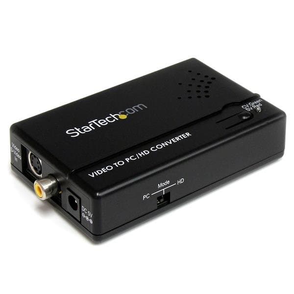 StarTech Composite & S-Video to VGA Converter, Video Scaler, 1600x1200