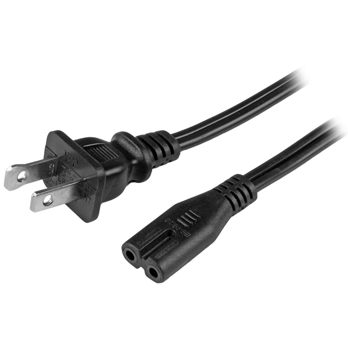 StarTech 10ft Laptop Power Cord, NEMA 1-15P to C7, 18 AWG, 125V