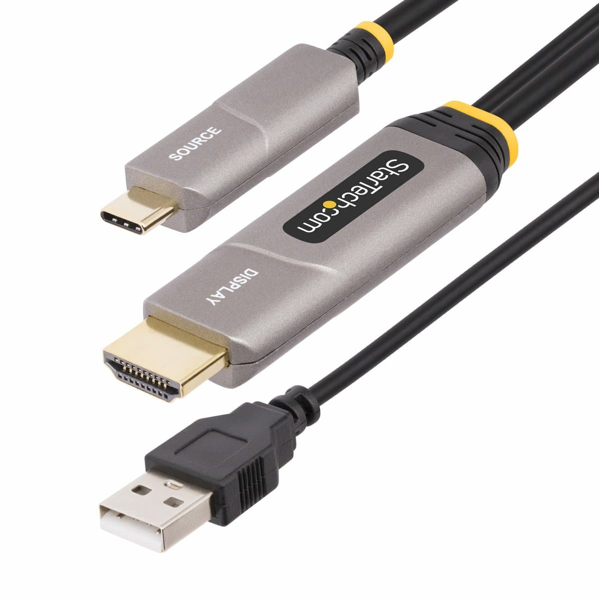 StarTech 50ft USB-C to HDMI Active Optical Cable, 4K 60Hz, HDMI 2.0, CL3 Rated