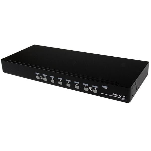 StarTech 8-Port 1U Rackmount KVM Switch, USB/PS/2, On-Screen Display