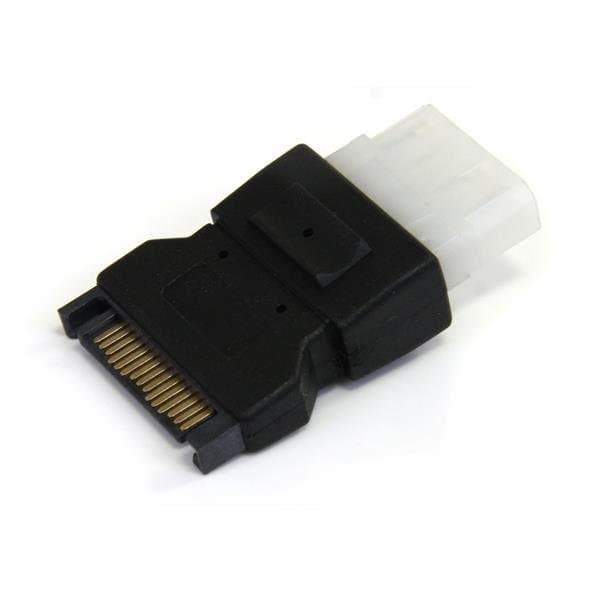 StarTech SATA to LP4 Power Adapter, SATA 15-pin Male to LP4 4-pin Female, Black