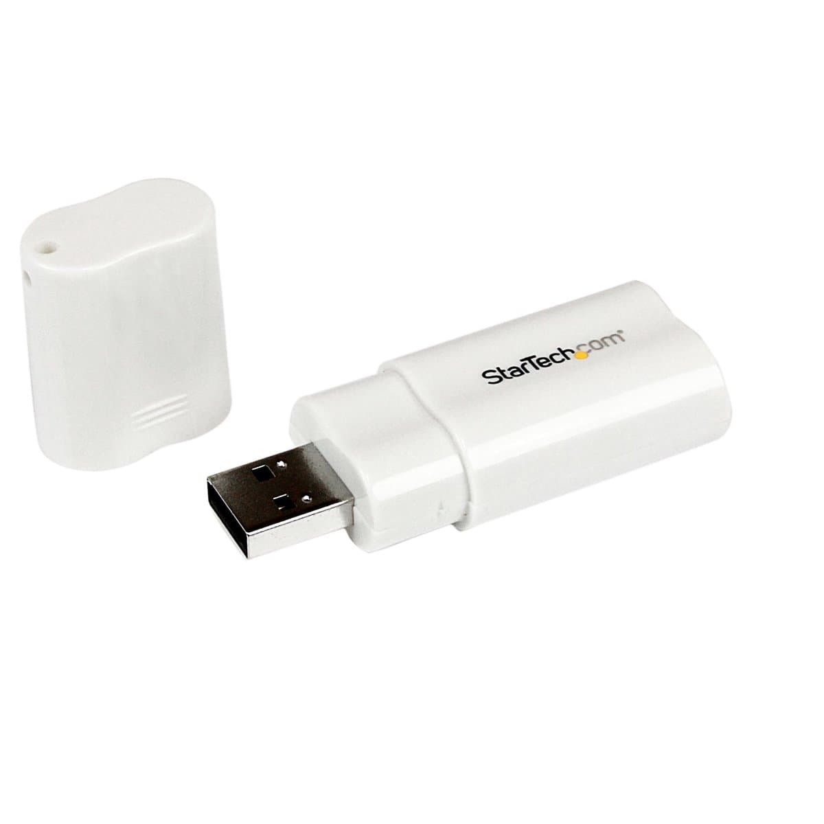 StarTech USB Stereo Audio Adapter, External Sound Card, 3.5mm, Compact