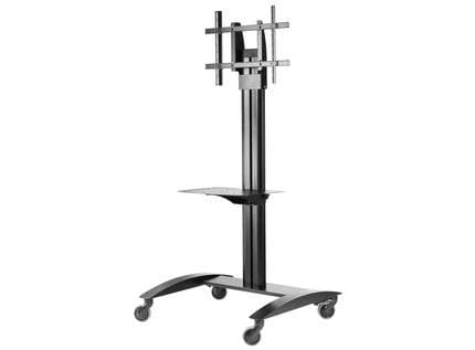 Peerless SR560M Flat Panel Cart, 32–75", 68.2kg Capacity, Metal Shelf