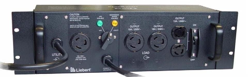 Vertiv MP2-220N, Maintenance Bypass Switch, 208V, 2U, 16A