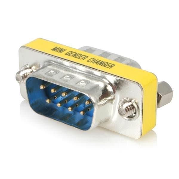 StarTech Slimline DB9 Gender Changer, Male/Male, Silver, 9-Pin Serial
