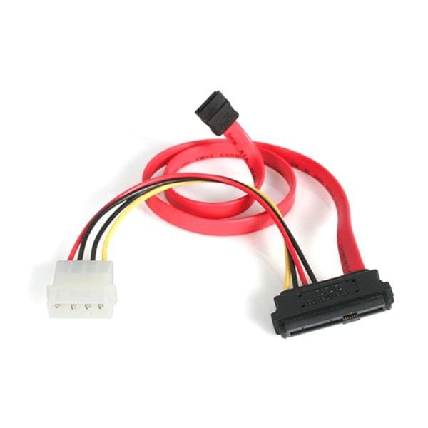 StarTech 18" SAS 29-Pin to SATA Cable, LP4 Power, RoHS, Lifetime Warranty