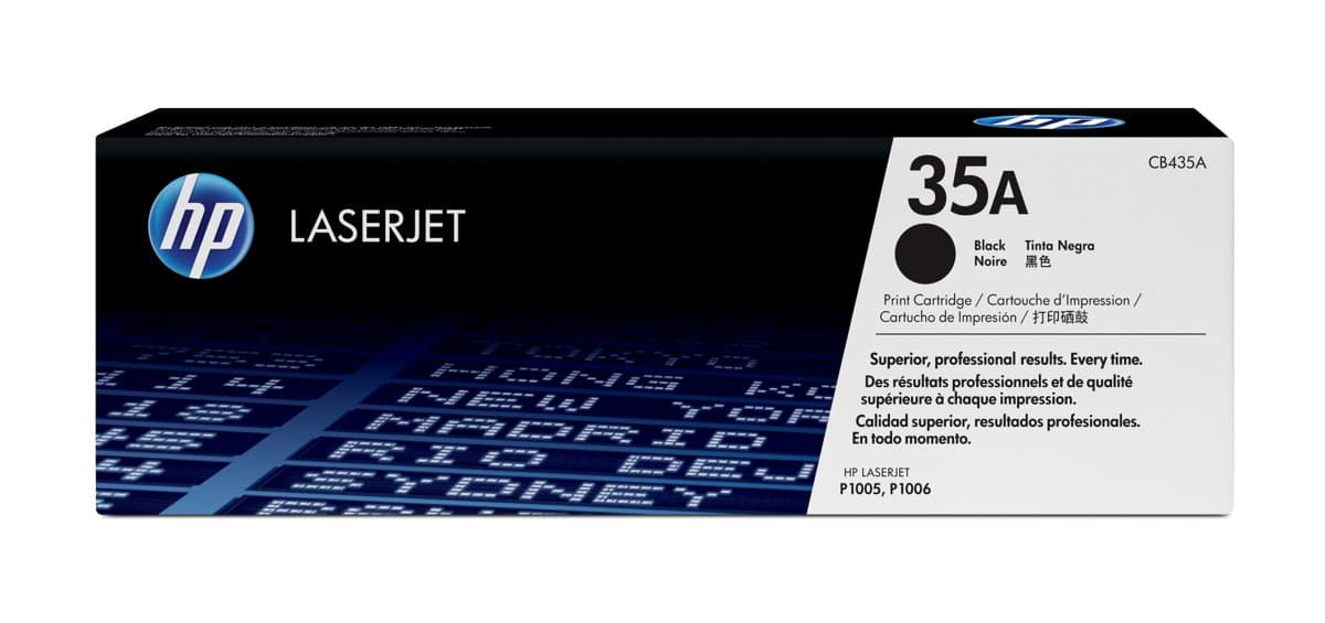 HP 35A Black LaserJet Toner Cartridge, Original, 1500 Pages