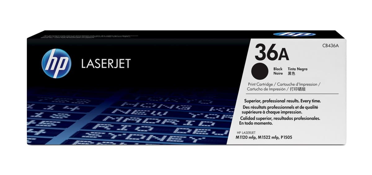 HP 36A Black Original LaserJet Toner Cartridge, 2000 Page Yield