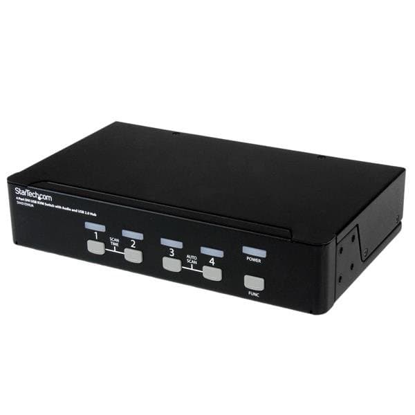 StarTech 4-Port DVI USB KVM Switch, 2560×1600, Audio/Mic, USB 2.0 Hub