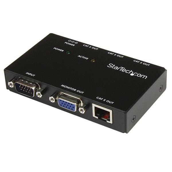 StarTech 4-Port VGA Over CAT5 Extender, 450ft, 1600×1200 Resolution