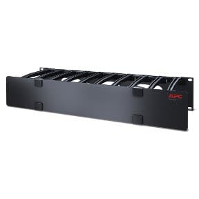 APC NetShelter Horizontal Cable Manager, 2U, 6-Finger, Black