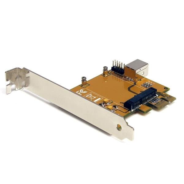 StarTech PCIe to Mini PCIe Adapter Card, Full & Low Profile Brackets, 75mm Depth, 2-Yr Warranty