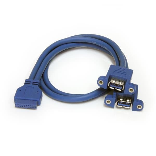 StarTech NB7902, USB 3.0 Panel Mount Cable, 2-Port, 0.5 m