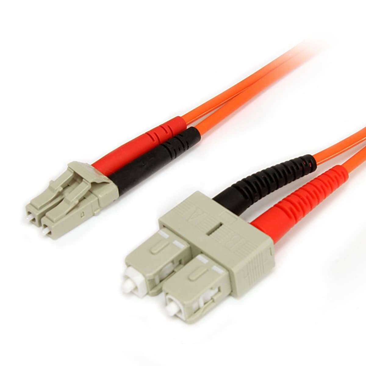 StarTech 1m OM1 Multimode Fiber Optic Cable, LC/SC, 62.5/125µm, 10Gbps, LSZH