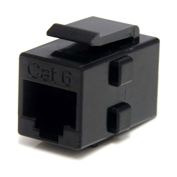 StarTech Cat6 RJ45 Keystone Network Coupler, Female-to-Female, Black, Lifetime Warranty