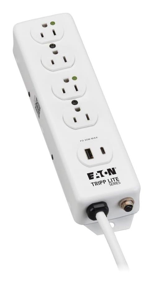 Eaton UL 1363 Medical Power Strip 4 Outlets USB Charging 15ft Cord