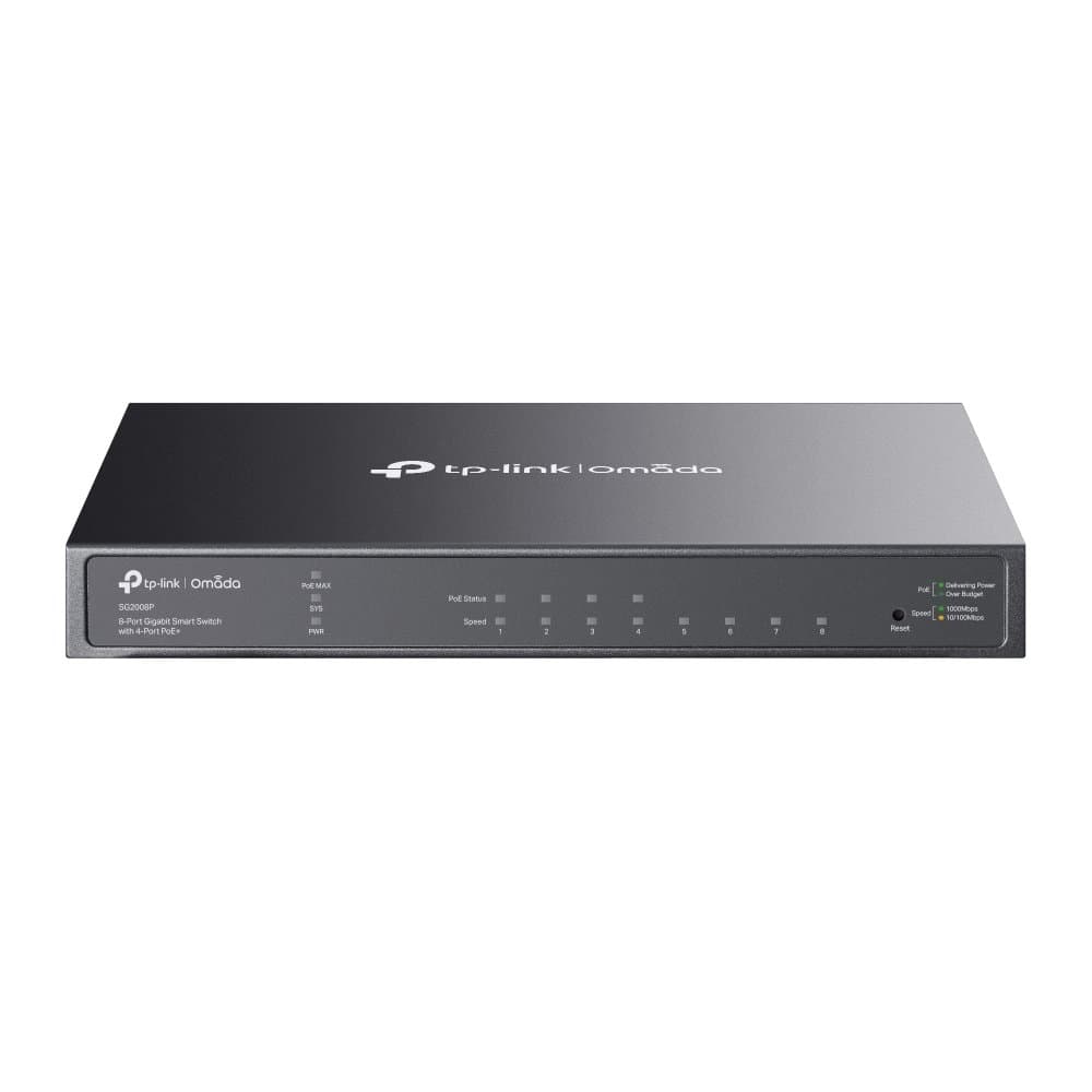 TP-Link Omada 8-Port Gigabit Smart Switch, 4× PoE+, 16 Gbit/s, Managed