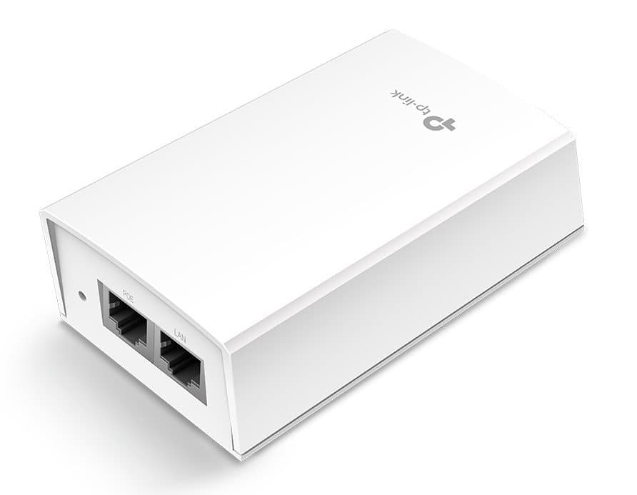 TP-Link Omada 48V Passive PoE Adapter, Gigabit Ethernet, 24W, 100m Range