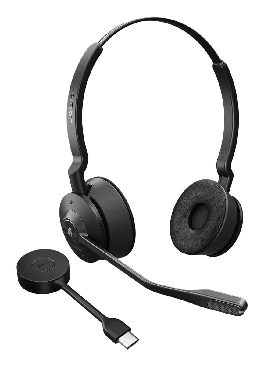 Jabra Engage 55 SE Stereo Headset, Wireless, USB-C, 40–16000 Hz
