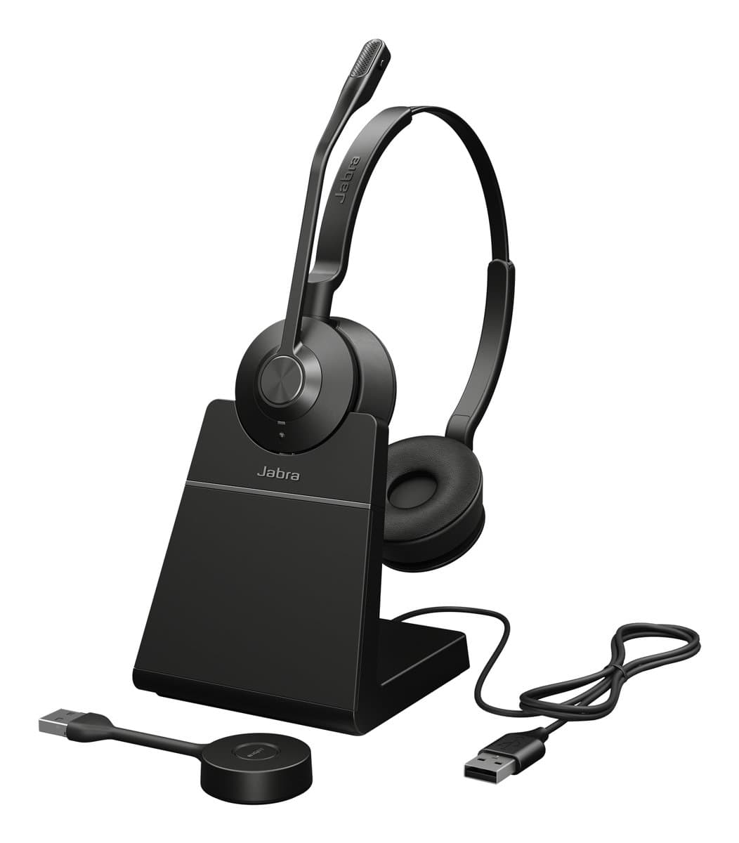 Jabra Engage 55 SE Stereo Wireless Headset, USB-A, 40–16000 Hz, 150m Range
