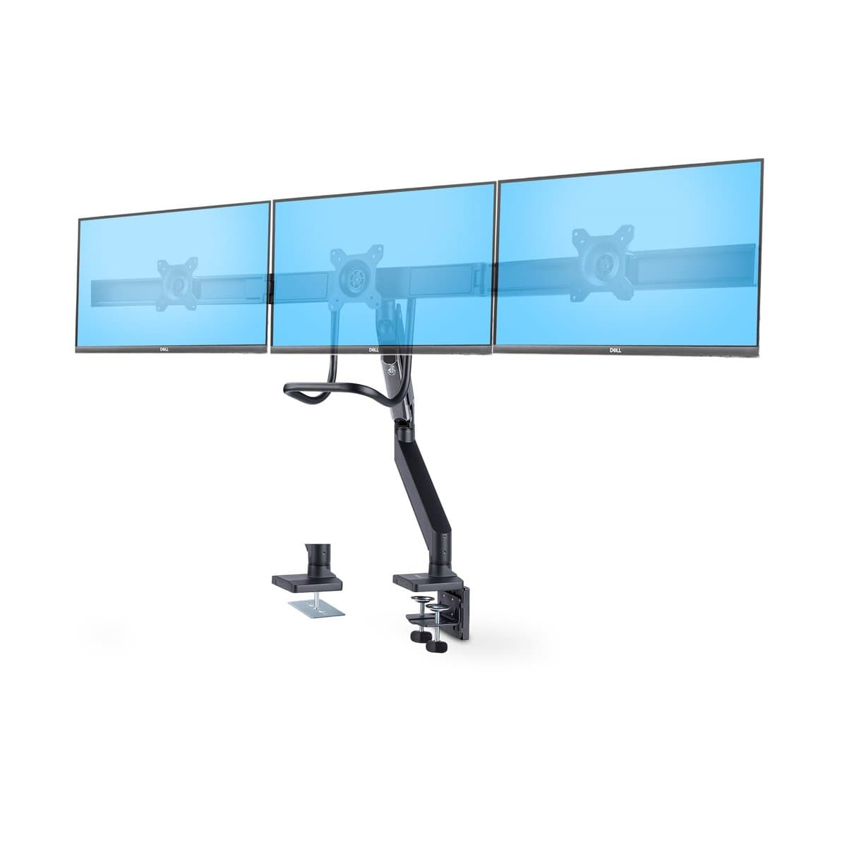StarTech Crossbar Triple Monitor Mount, 27" Max, 18 kg, VESA 75/100