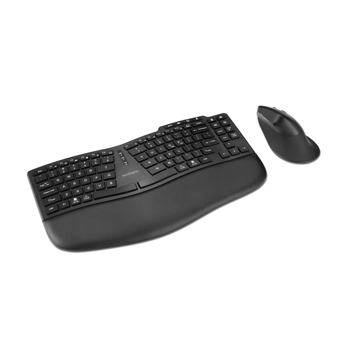 Kensington Pro Fit Ergo KM675 Wireless Keyboard, Tenkeyless, RF Wireless + Bluetooth, Membrane, 93 Keys