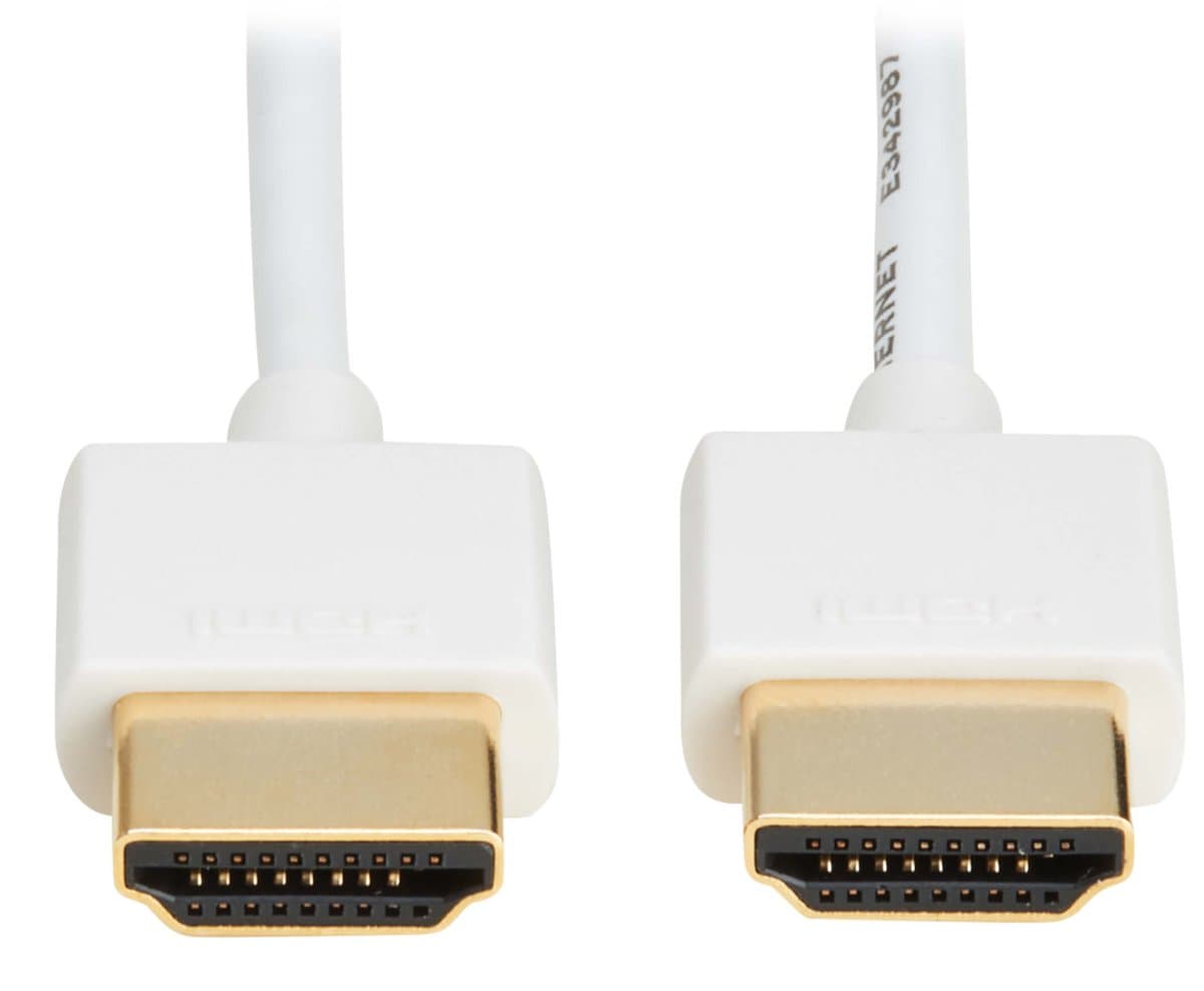 Eaton 10ft Slim HDMI Cable with Ethernet, 4K UHD Resolution, White
