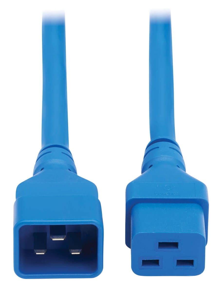 Eaton C20 to C19 Power Cord, 20A 250V, 12 AWG, 6ft, Heavy-Duty