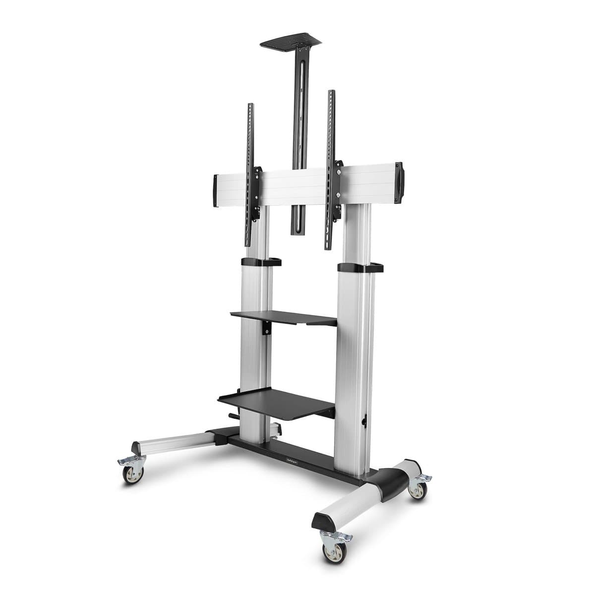 StarTech Rolling TV Cart, Mobile TV Mount, 60-100in, 220lb