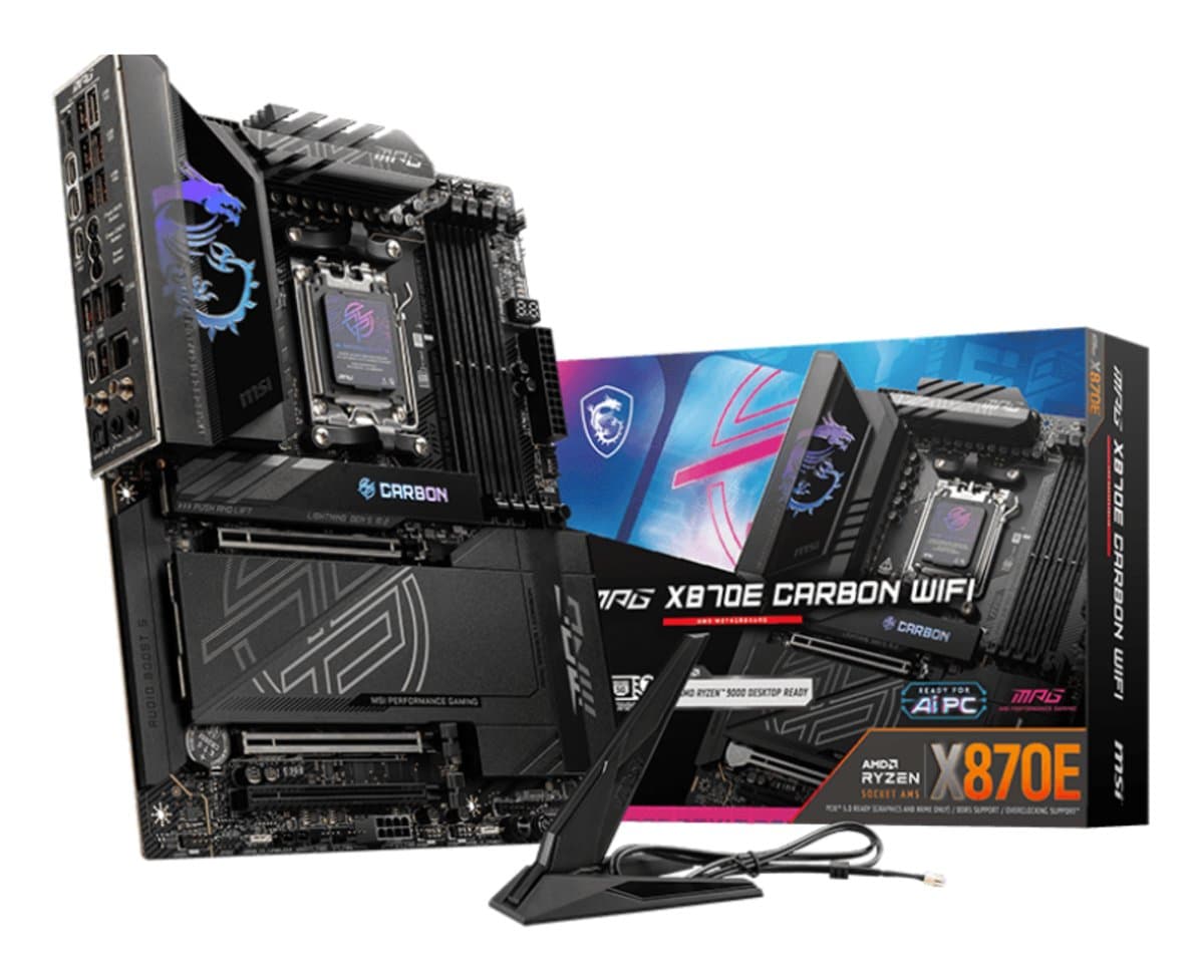 MSI MPG X870E CARBON WIFI, AMD Socket AM5, DDR5-SDRAM, Wi-Fi 7