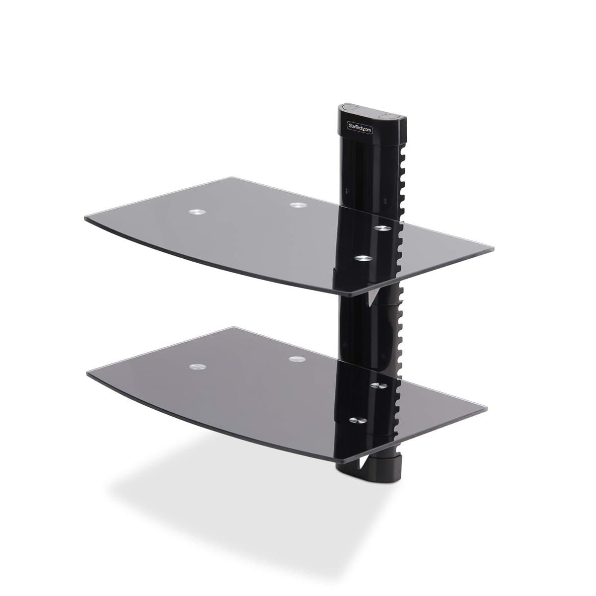 StarTech Dual Floating AV Shelves, Adjustable Wall Mount, 2 Shelves, 7kg Capacity