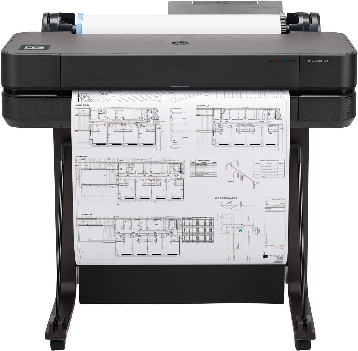 HP Designjet T630 24-in Printer, Thermal Inkjet, 2400×1200 DPI, 76 pph