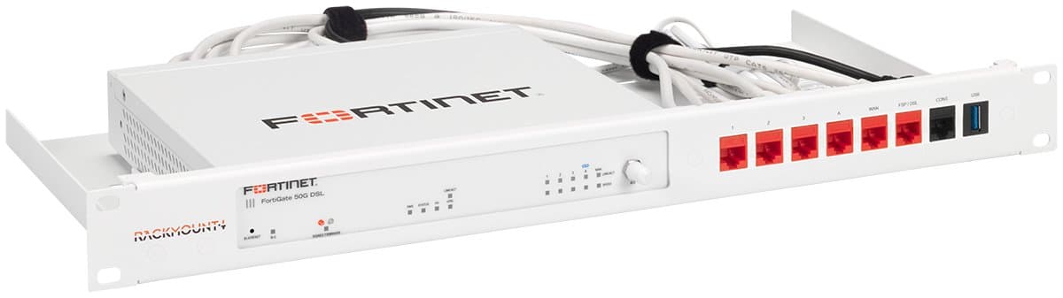 Rackmount.IT RM-FR-T21, 19" Firewall Rack Mount, White, FortiGate 50G Series
