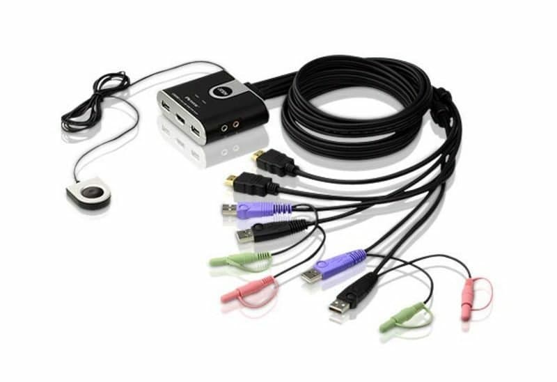 ATEN CS692, 2-Port USB HDMI KVM Switch with Audio, 1920×1200, 60Hz
