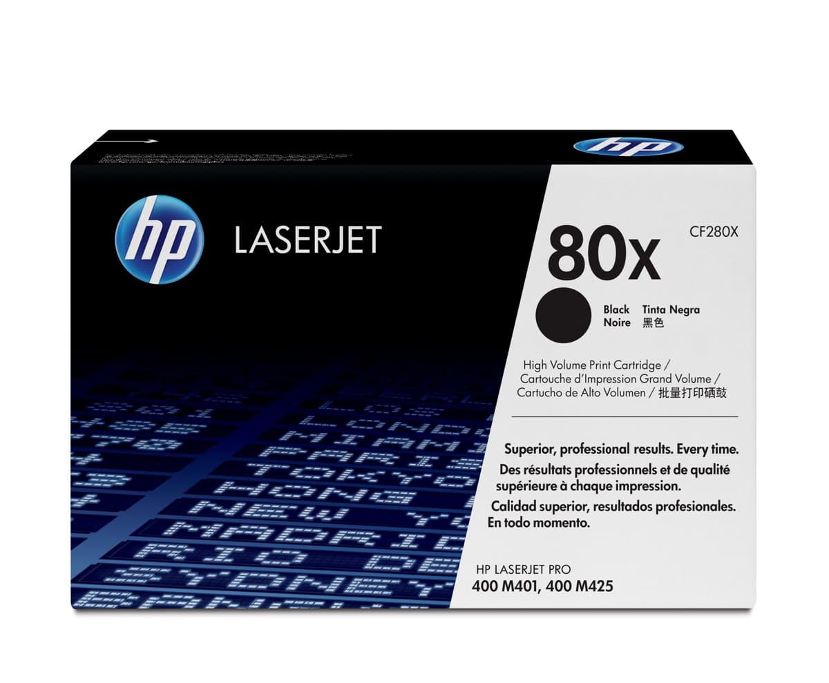 HP 80X LaserJet Toner Cartridge, Black, High Yield, 6900 Page Yield