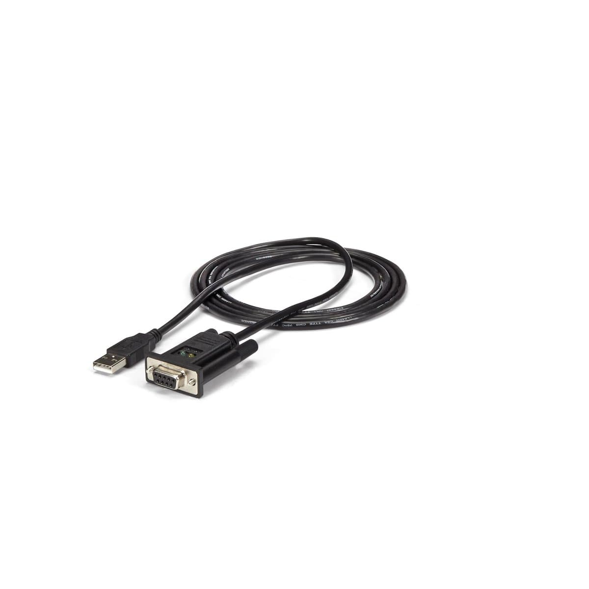 StarTech 6ft USB to Serial RS232 DB9 Adapter, USB 2.0, Null Modem, FTDI Chipset