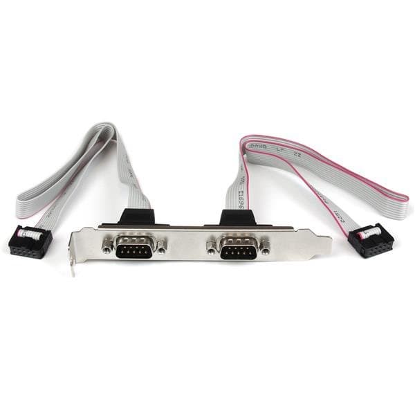 StarTech 2-Port DB9 Serial Bracket, IDC 10-Pin, 16 in