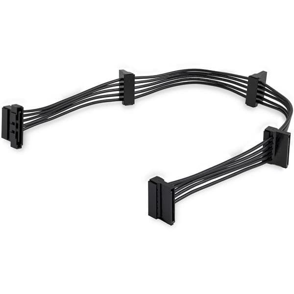 StarTech 4x SATA Power Splitter, 1 Male to 4 Female, 0.4 m, Black