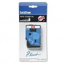 Brother TC-6001 12mm Black on Blue P-Touch Tape, Thermal Transfer, Laminated